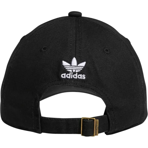 imageadidas Originals KidsBoysGirls Washed Cotton Relaxed Fit Strapback CapBlackWhite