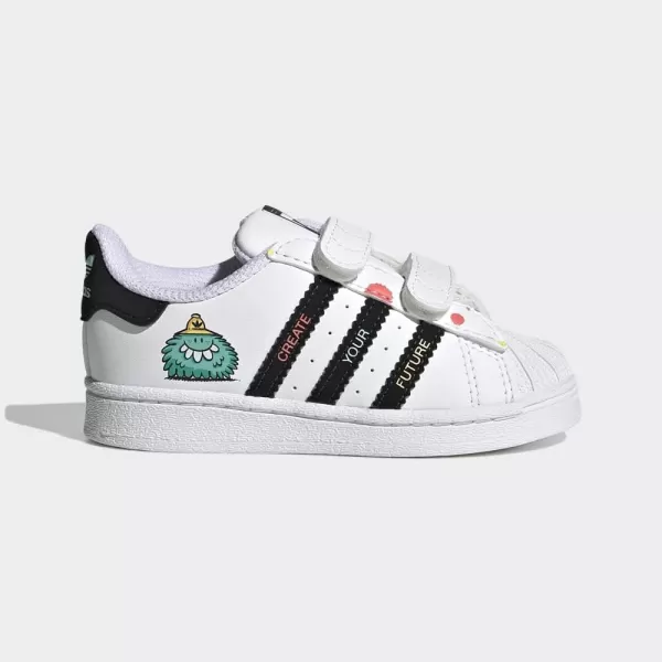 imageadidas Originals UnisexChild Superstar Legacy SneakerWhiteBlackRadiant Aqua