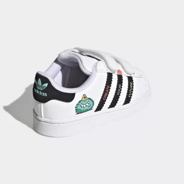 imageadidas Originals UnisexChild Superstar Legacy SneakerWhiteBlackRadiant Aqua