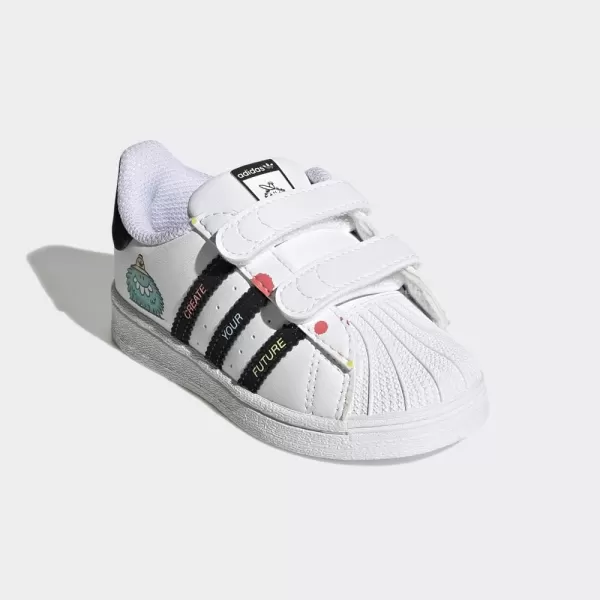 imageadidas Originals UnisexChild Superstar Legacy SneakerWhiteBlackRadiant Aqua