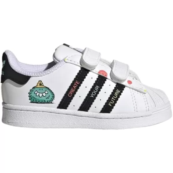 imageadidas Originals UnisexChild Superstar Legacy SneakerWhiteBlackRadiant Aqua