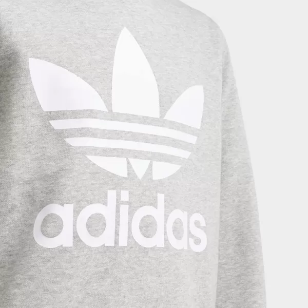 imageadidas Originals UnisexChild Trefoil Crew SweatshirtMedium Grey Heather