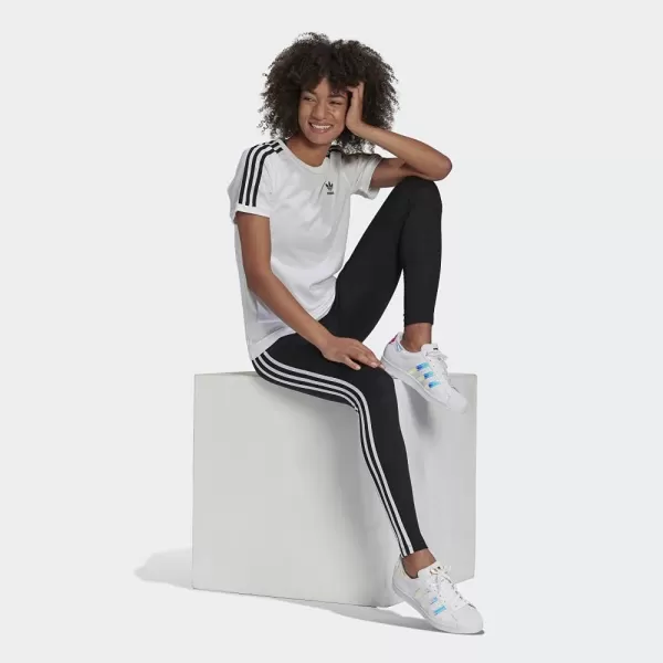 imageadidas Originals Womens 3Stripes LeggingsBlack