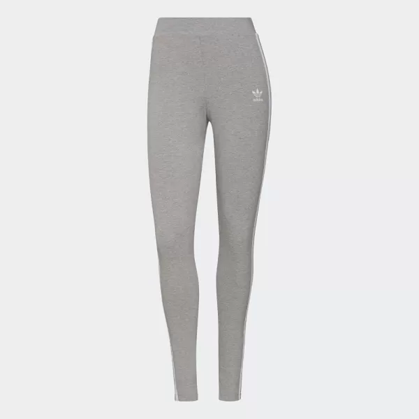 imageadidas Originals Womens 3Stripes LeggingsMedium Grey Heather