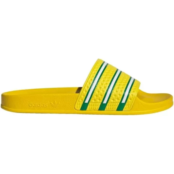 imageadidas Mens Adilette Slide SandalTeam YellowGreenOff White