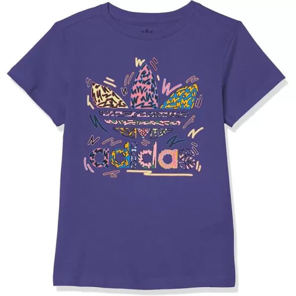 imageadidas Originals Kids Little Trefoil TeePurple Love Unites