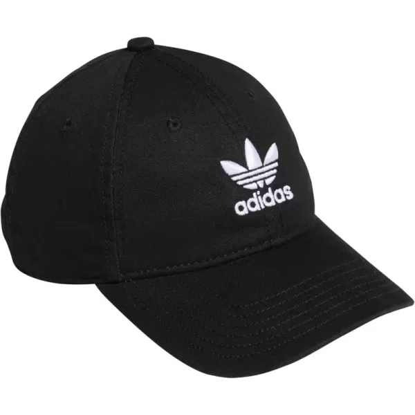 imageadidas Originals KidsBoysGirls Washed Cotton Relaxed Fit Strapback CapBlackWhite