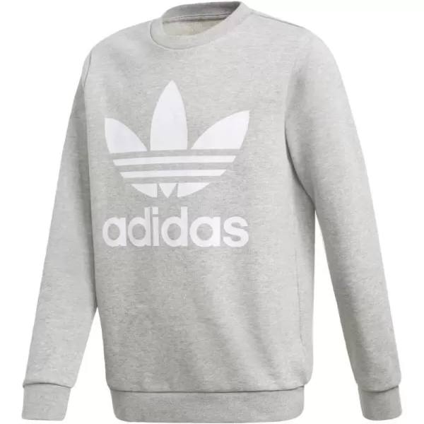 imageadidas Originals UnisexChild Trefoil Crew SweatshirtMedium Grey Heather