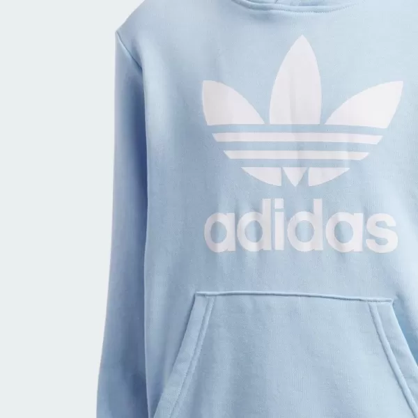 imageadidas Originals Kids Trefoil HoodieClear SkyWhite