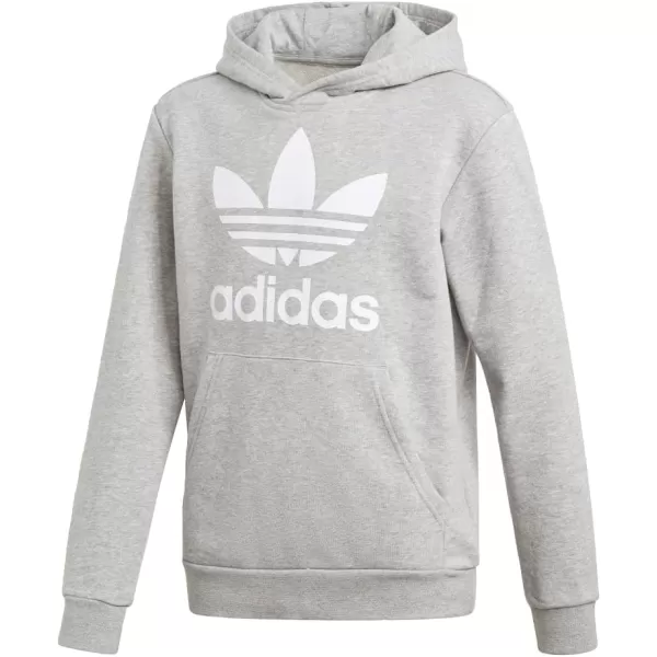 imageadidas Originals Kids Trefoil HoodieMedium Grey HeatherWhite