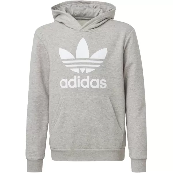 imageadidas Originals Kids Trefoil HoodieMedium Grey HeatherWhite