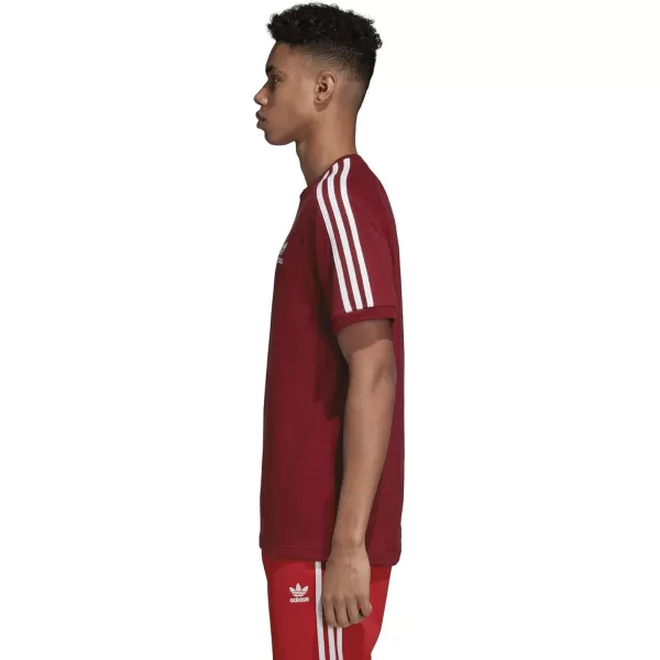 imageadidas Originals Mens Adicolor Classics 3Stripes TShirtCollegiate Burgundy