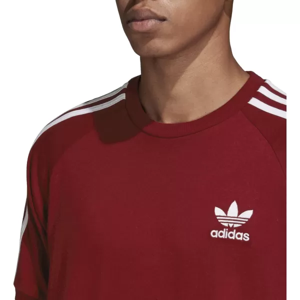 imageadidas Originals Mens Adicolor Classics 3Stripes TShirtCollegiate Burgundy