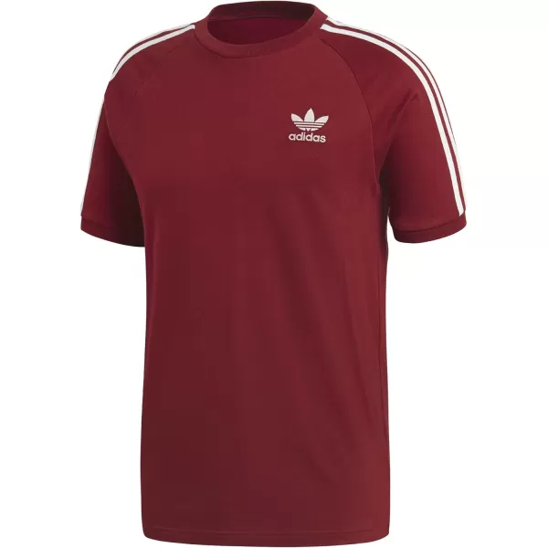 imageadidas Originals Mens Adicolor Classics 3Stripes TShirtCollegiate Burgundy