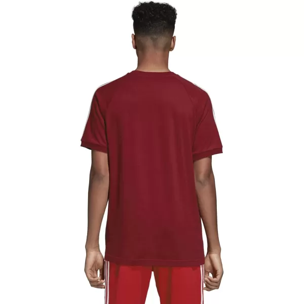 imageadidas Originals Mens Adicolor Classics 3Stripes TShirtCollegiate Burgundy