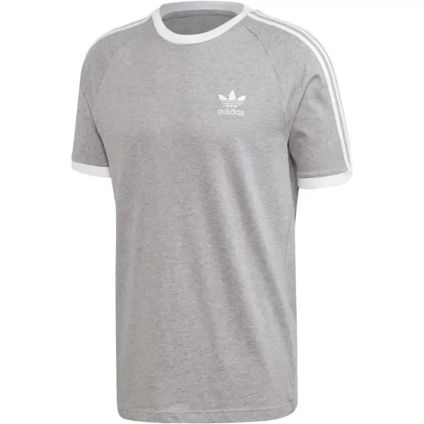 imageadidas Originals Mens Adicolor Classics 3Stripes TShirtMedium Grey HeatherWhite