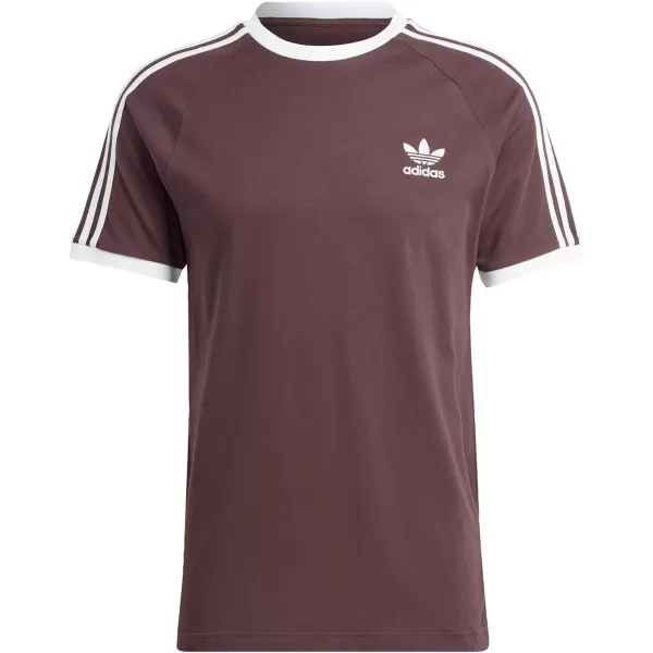 imageadidas Originals Mens Adicolor Classics 3Stripes TShirtShadow Brown