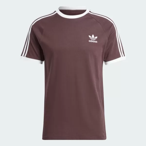 imageadidas Originals Mens Adicolor Classics 3Stripes TShirtShadow Brown