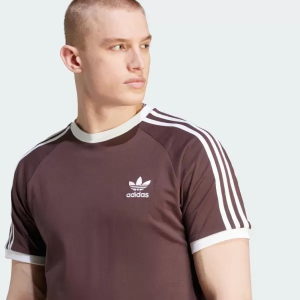 imageadidas Originals Mens Adicolor Classics 3Stripes TShirtShadow Brown