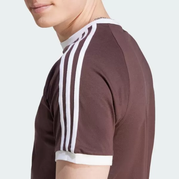 imageadidas Originals Mens Adicolor Classics 3Stripes TShirtShadow Brown