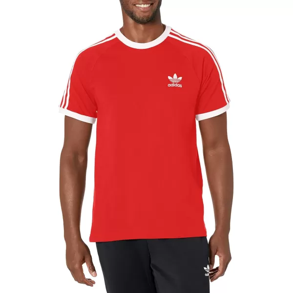 imageadidas Originals Mens Adicolor Classics 3Stripes TShirtVivid Red