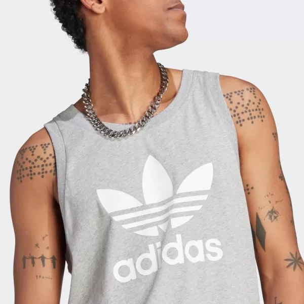 imageadidas Originals Mens Adicolor Classics Trefoil Tank TopMedium Grey Heather