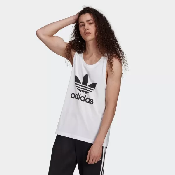 imageadidas Originals Mens Adicolor Classics Trefoil Tank TopWhiteBlack