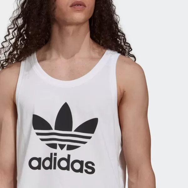 imageadidas Originals Mens Adicolor Classics Trefoil Tank TopWhiteBlack