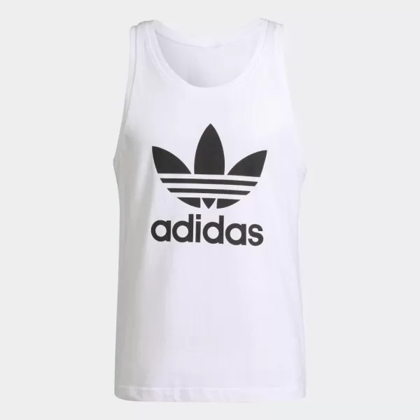 imageadidas Originals Mens Adicolor Classics Trefoil Tank TopWhiteBlack