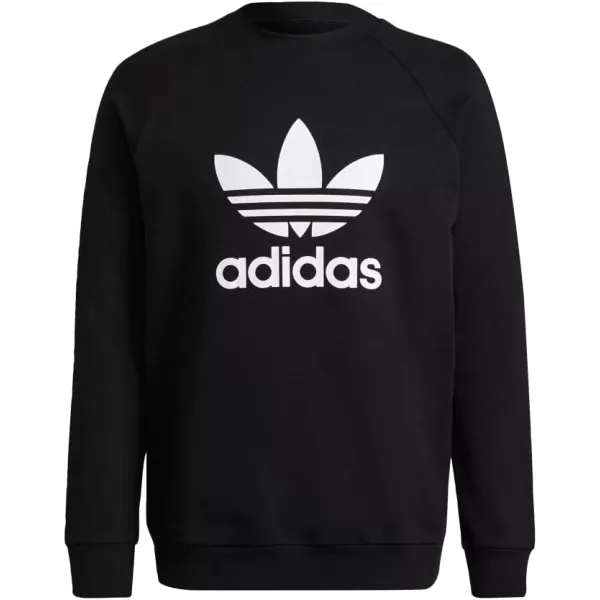 imageadidas Originals Mens Adicolor Trefoil Crewneck SweatshirtBlackWhite