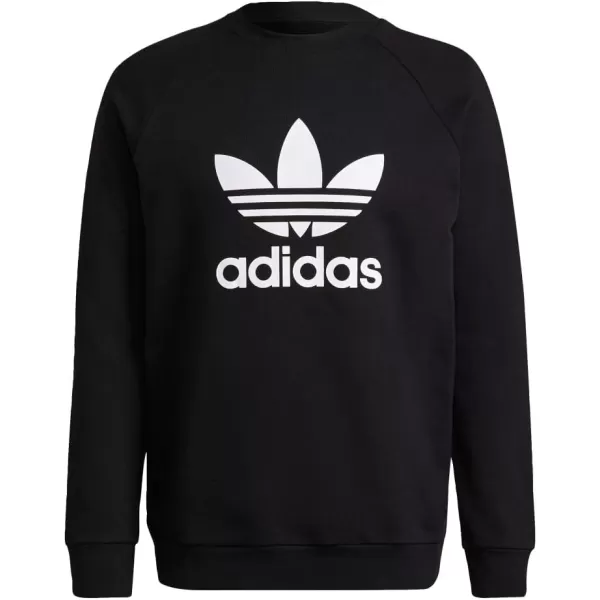 imageadidas Originals Mens Adicolor Trefoil Crewneck SweatshirtBlackWhite