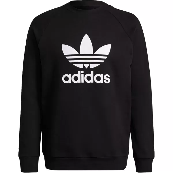 imageadidas Originals Mens Adicolor Trefoil Crewneck SweatshirtBlackWhite