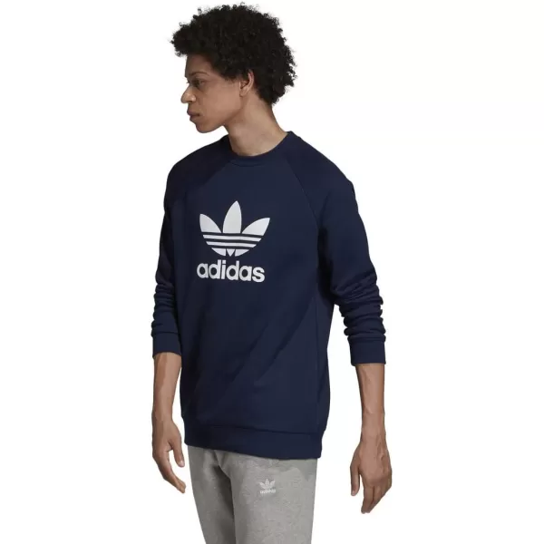 imageadidas Originals Mens Adicolor Trefoil Crewneck SweatshirtCollegiate Navy