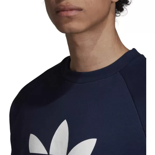 imageadidas Originals Mens Adicolor Trefoil Crewneck SweatshirtCollegiate Navy