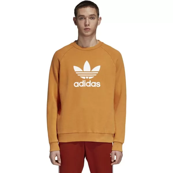 imageadidas Originals Mens Adicolor Trefoil Crewneck SweatshirtCraft Orange