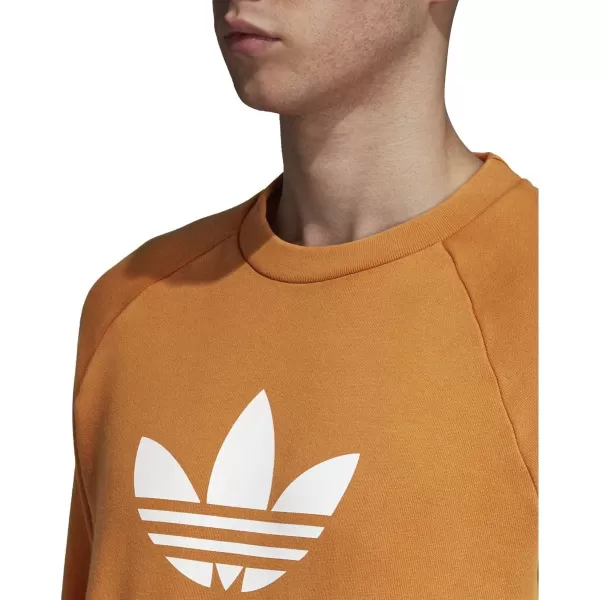 imageadidas Originals Mens Adicolor Trefoil Crewneck SweatshirtCraft Orange