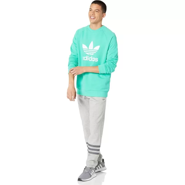 imageadidas Originals Mens Adicolor Trefoil Crewneck SweatshirtGreenWhite