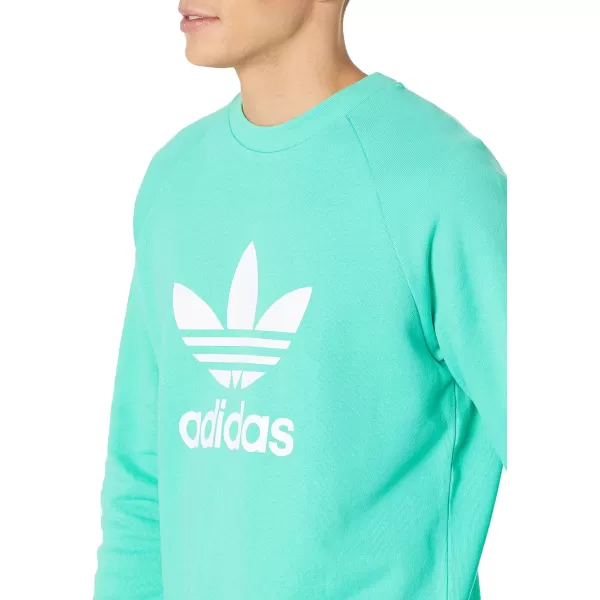 imageadidas Originals Mens Adicolor Trefoil Crewneck SweatshirtGreenWhite