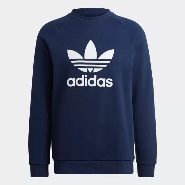 imageadidas Originals Mens Adicolor Trefoil Crewneck SweatshirtNight Indigo