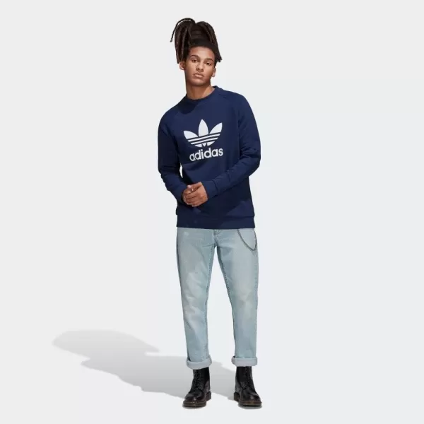 imageadidas Originals Mens Adicolor Trefoil Crewneck SweatshirtNight Indigo