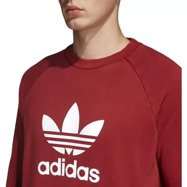 imageadidas Originals Mens Adicolor Trefoil Crewneck SweatshirtRedWhite