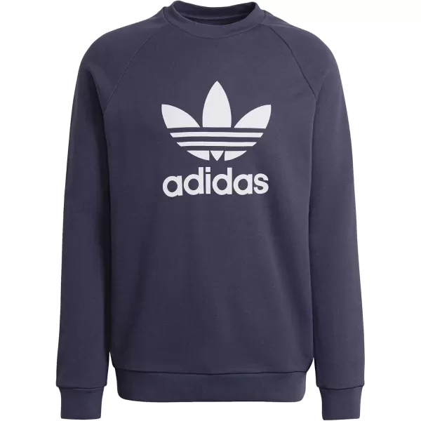 imageadidas Originals Mens Adicolor Trefoil Crewneck SweatshirtShadow NavyWhite