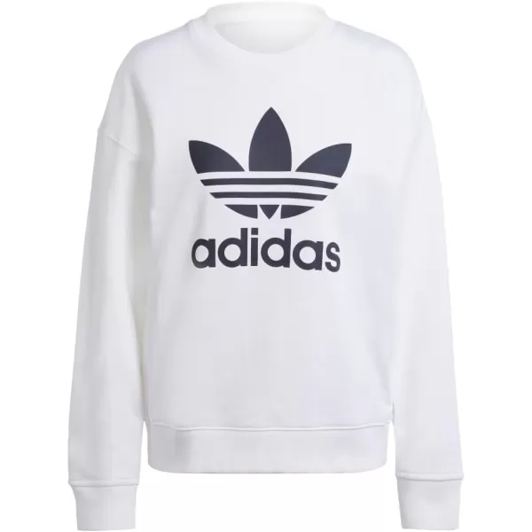 imageadidas Originals Mens Adicolor Trefoil Crewneck SweatshirtWhite