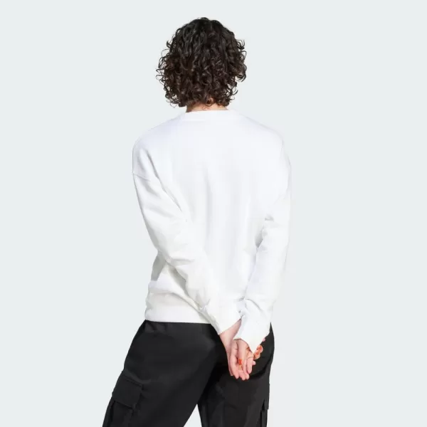 imageadidas Originals Mens Adicolor Trefoil Crewneck SweatshirtWhite