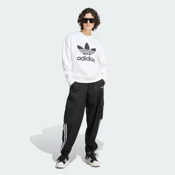 imageadidas Originals Mens Adicolor Trefoil Crewneck SweatshirtWhite