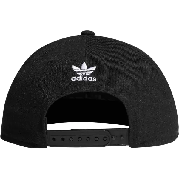 imageadidas Originals Mens Trefoil Chain Flatbrim Snapback Cap One SizeBlackWhite