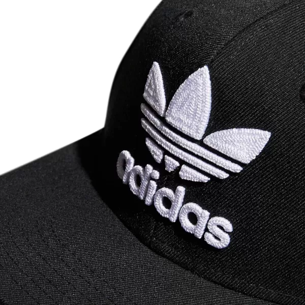 imageadidas Originals Mens Trefoil Chain Flatbrim Snapback Cap One SizeBlackWhite