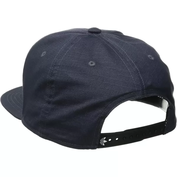 imageadidas Originals Mens Trefoil Chain Flatbrim Snapback Cap One SizeDark Grey Ripstop