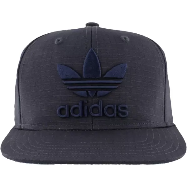 imageadidas Originals Mens Trefoil Chain Flatbrim Snapback Cap One SizeDark Grey Ripstop