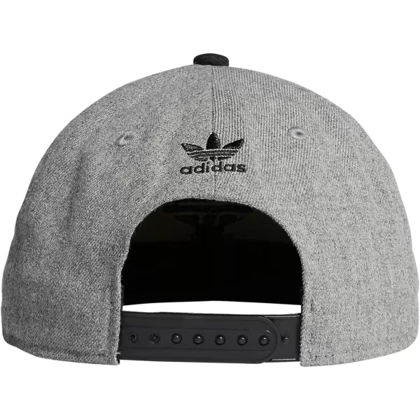 imageadidas Originals Mens Trefoil Chain Flatbrim Snapback Cap One SizeHeather GreyBlack